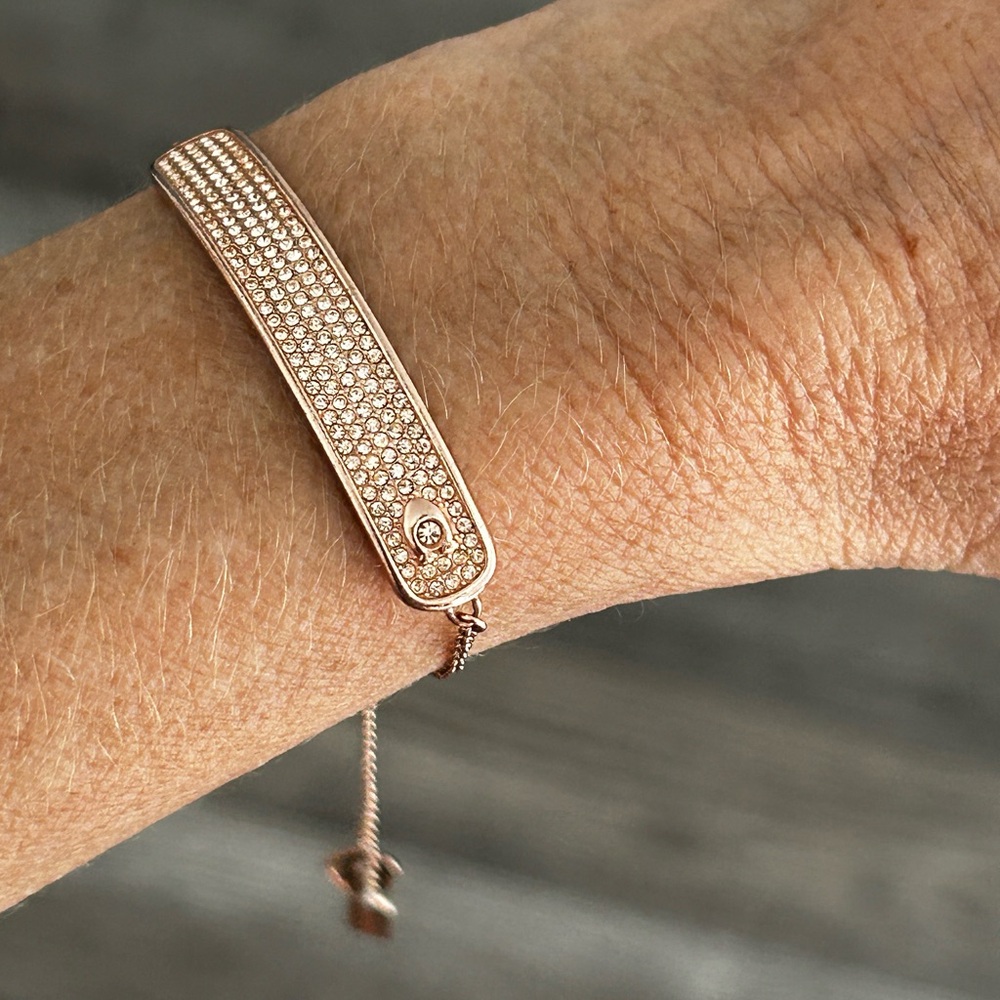 Coach bracelet rose gold with diamond like sparkles